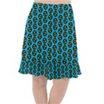 0059 Comic Head Bothered Smiley Pattern Fishtail Chiffon Skirt