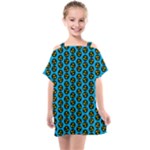 0059 Comic Head Bothered Smiley Pattern Kids  One Piece Chiffon Dress