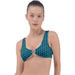 0059 Comic Head Bothered Smiley Pattern Ring Detail Bikini Top