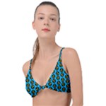 0059 Comic Head Bothered Smiley Pattern Knot Up Bikini Top