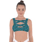 0059 Comic Head Bothered Smiley Pattern Bandaged Up Bikini Top