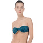 0059 Comic Head Bothered Smiley Pattern Classic Bandeau Bikini Top 