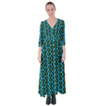 0059 Comic Head Bothered Smiley Pattern Button Up Maxi Dress