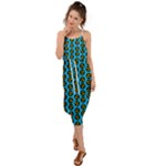 0059 Comic Head Bothered Smiley Pattern Waist Tie Cover Up Chiffon Dress