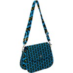 0059 Comic Head Bothered Smiley Pattern Saddle Handbag