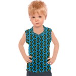 0059 Comic Head Bothered Smiley Pattern Kids  Sport Tank Top