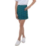 0059 Comic Head Bothered Smiley Pattern Kids  Tennis Skirt