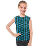 0059 Comic Head Bothered Smiley Pattern Kids  Mesh Tank Top