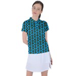 0059 Comic Head Bothered Smiley Pattern Women s Polo Tee