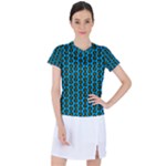 0059 Comic Head Bothered Smiley Pattern Women s Sports Top