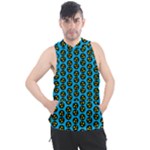 0059 Comic Head Bothered Smiley Pattern Men s Sleeveless Hoodie