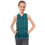 0059 Comic Head Bothered Smiley Pattern Kids  Sleeveless Hoodie