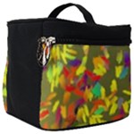 Colorful brush strokes painting on a green background                                                   Make Up Travel Bag (Big)