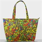 Colorful brush strokes painting on a green background                                                 Back Pocket Shoulder Bag