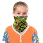 Colorful brush strokes painting on a green background                                                Face Covering Bandana (Kids)