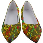 Colorful brush strokes painting on a green background                                               Women s Block Heels
