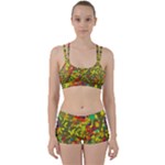 Colorful brush strokes painting on a green background                                                   Perfect Fit Gym Set