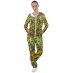 Colorful brush strokes painting on a green background                                                  Women s Tracksuit