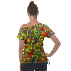 Off Shoulder Tie-Up T-Shirt 