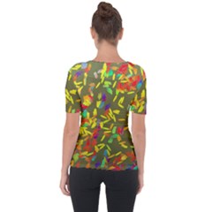 Shoulder Cut Out Short Sleeve Top 