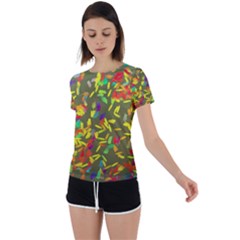 Back Circle Cutout Sports T-Shirt 