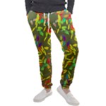 Colorful brush strokes painting on a green background                                                    Men s Jogger Sweatpants