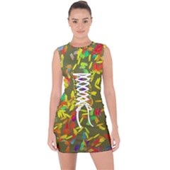 Lace Up Front Bodycon Dress 