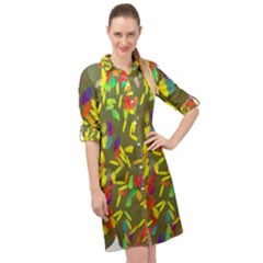 Long Sleeve Mini Shirt Dress 