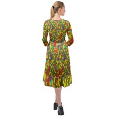 Ruffle End Midi Chiffon Dress 