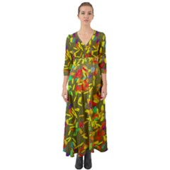 Button Up Boho Maxi Dress 
