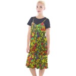 Colorful brush strokes painting on a green background                                                 Camis Fishtail Dress