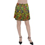 Colorful brush strokes painting on a green background                                                    Panel Skirt
