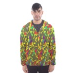 Colorful brush strokes painting on a green background                                                    Mesh Lined Wind Breaker (Men)