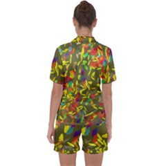Satin Short Sleeve Pajamas Set 