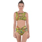 Colorful brush strokes painting on a green background                                                    Bandaged Up Bikini Set