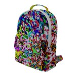 Colorful paint texture                                                   Flap Pocket Backpack (Large)