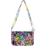 Colorful paint texture                                                Double Gusset Crossbody Bag