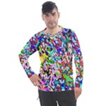 Colorful paint texture                                                 Men s Pique Long Sleeve Tee