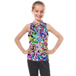 Colorful paint texture                                                  Kids  Sleeveless Polo Tee