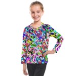 Colorful paint texture                                                 Kids  Long Mesh Tee