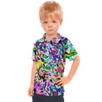 Colorful paint texture                                                  Kids  Polo Tee