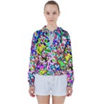 Colorful paint texture                                                   Women s Tie Up Sweat
