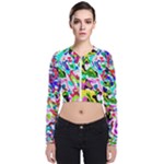 Colorful paint texture                                                   Zip Up Bomber Jacket