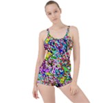 Colorful paint texture                                                   Boyleg Tankini Set