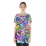 Colorful paint texture                                                        Skirt Hem Sports Top
