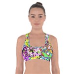 Colorful paint texture                                                         Cross Back Sports Bra