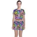 Colorful paint texture                                                   Crop Top and Shorts Co-Ord Set
