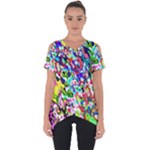 Colorful paint texture                                                   Cut Out Side Drop Tee
