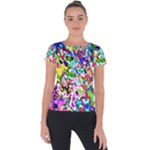 Colorful paint texture                                                   Short Sleeve Sports Top