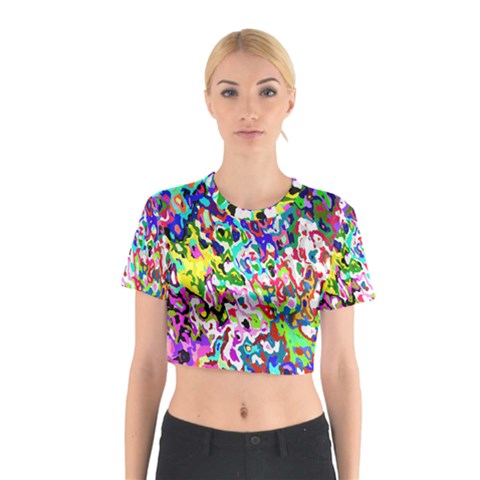 Colorful paint texture                                                    Cotton Crop Top from ArtsNow.com